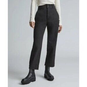 Everlane The Organic Straight-Leg Pant Black Sz 4